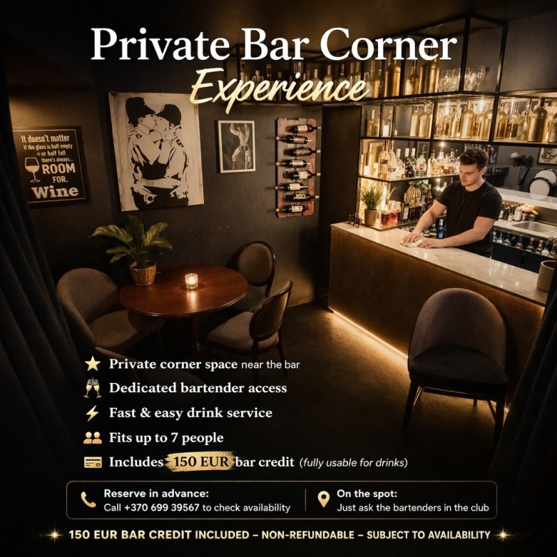 Private Bar Corner Experience